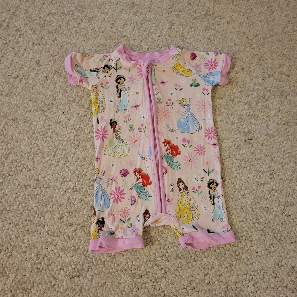 Little sleepies short zip romper 3-6